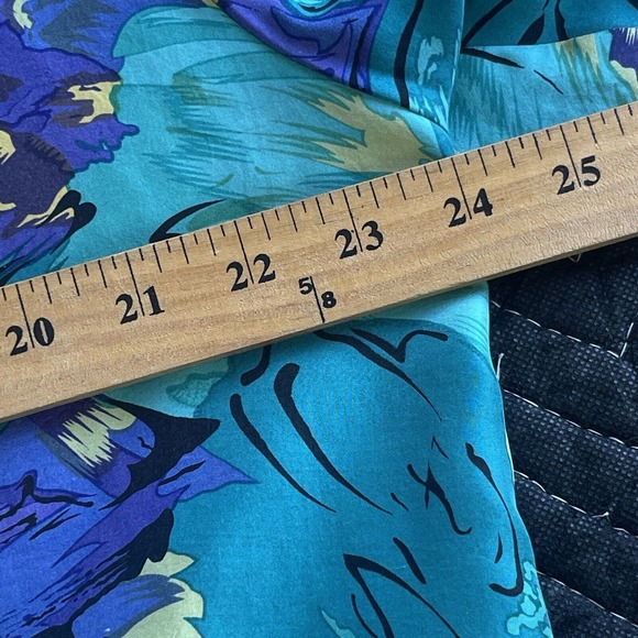 Point of View Silk Blazer Women Large Multicolor Lined Floral Abstract Dry Clean - Picture 7 of 9